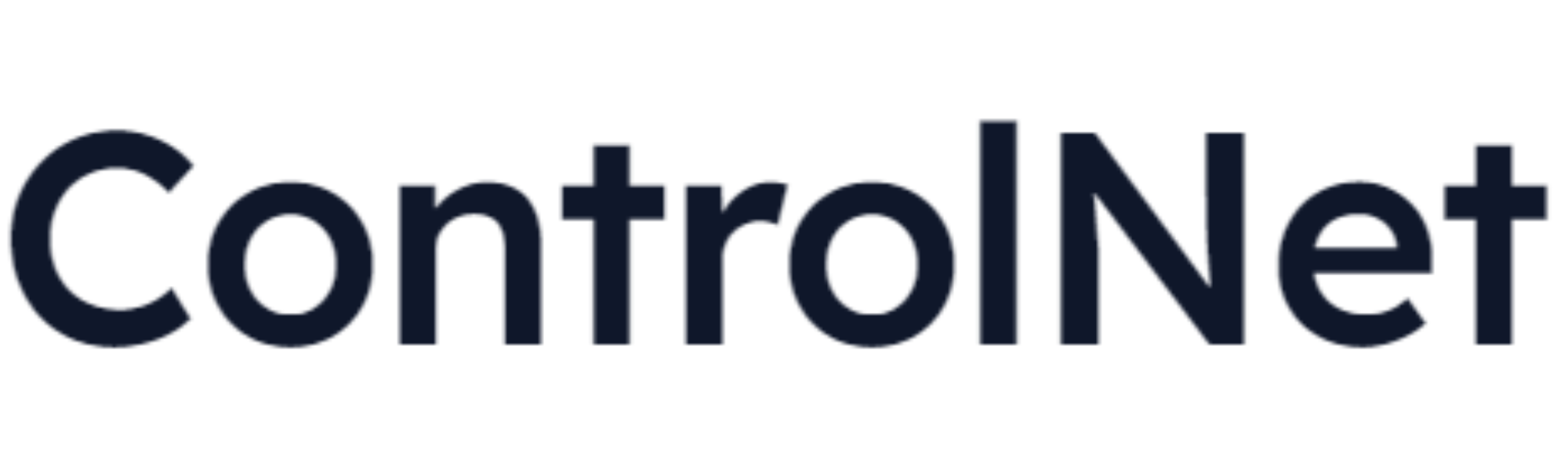 ControlNet - AI technology's -black&white logo 