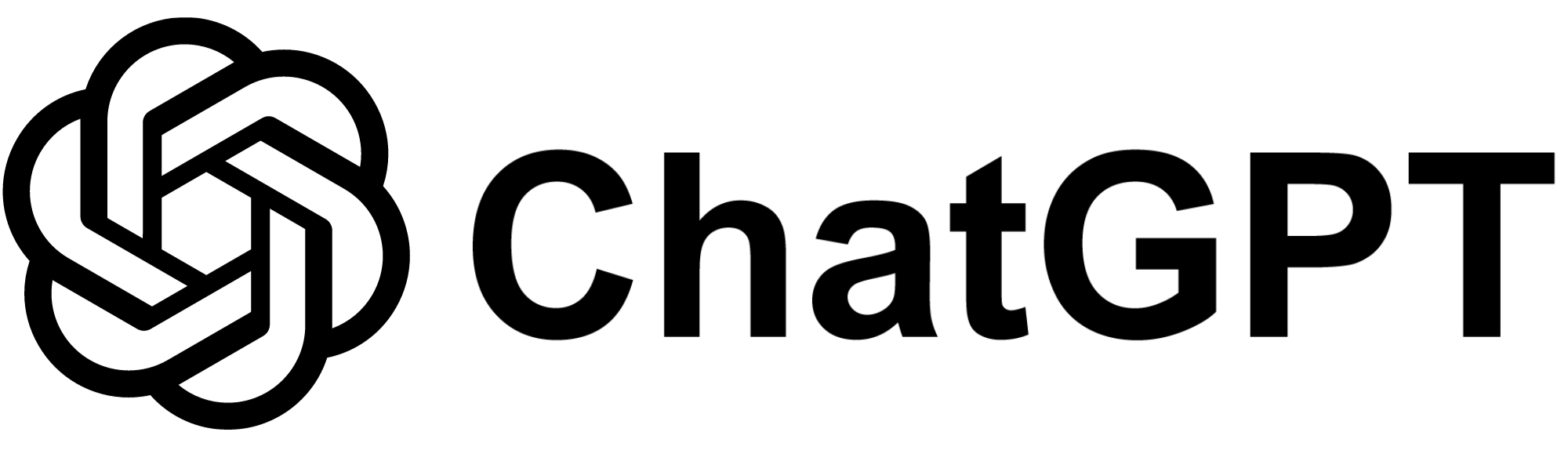 ChatGPT - AI chatbot's -black&white logo 